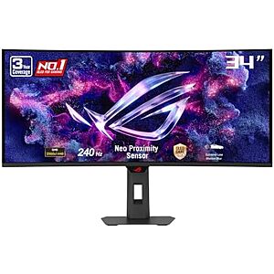 [NEW, AC] $839 | ASUS ROG XG34WCDMTG 34 Inch 1440p 240Hz Ultrawide QD-OLED Gaming Monitor at Amazon