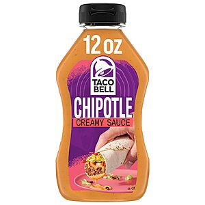 Select Accounts: 12-Oz Taco Bell Creamy Sauce (Chipotle) $1.39 w/ S&S + Free S&H w/ Prime or $35+