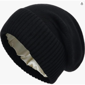 Satin Lined Beanie for Women Silk Lined Slouchy Winter Hats for Women $6.72