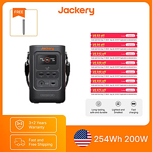 Jackery Explorer 240D Power Bank 254Wh LiFePO4 Power Station $99 + Free S/H