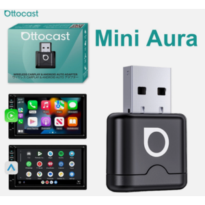 Ottocast Mini Aura Wireless CarPlay/Android Auto Adapter USB Dongle $15