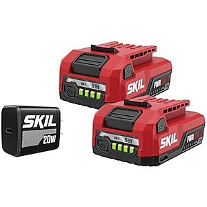 $49.99* | 2-Pack SKIL PWR CORE 12V USB-C 2.0Ah Battery w/ Charger at Amazon