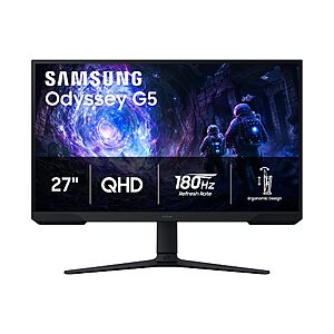 Samsung 27" Odyssey G5 (G51F) Series QHD (1440P) Gaming Monitor $149.99
