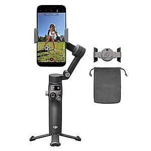 DJI Osmo Mobile 8 Standard Combo, Gimbal Stabilizer for Phone, Native Tracking, 360° Pan Rotation, Built-in Extension Rod & Tripod $89