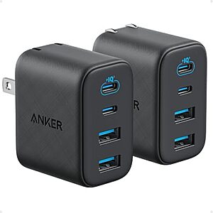 $24.99* | 2-Pk Anker Zolo 4-Port up to 50W USB-C & USB-A Wall Chargers at Amazon