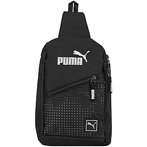$15.37* | Puma Men's or Women's Evercat Sidewall Sling Backpack (Black/Silver) + 10% Back w/ Prime Visa Card at Amazon