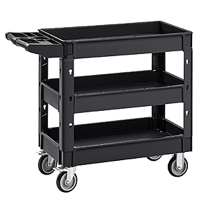 SucceBuy Heavy-Duty Utility Service Cart w/ 360° Swivel Wheels (Up to 550-lbs) $38.20 + Free Shipping