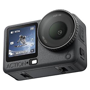 DJI Osmo Action 6 Essential Combo, 8K Waterproof Action Camera, 1/1.1" Square Sensor, Variable Aperture of f/2.0–f/4.0. 50GB Storage $406
