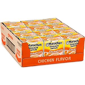[SnS, AC] $3.04* | 12-Pack 2.25-Oz Maruchan Instant Lunch at Amazon (25.3￠ each)
