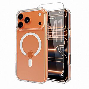 iPhone 17 Pro Max Ultra Hybrid MagSafe Clear Case (Transparent Crystal) $1.05 + Free Shipping w/ Prime or on $35+