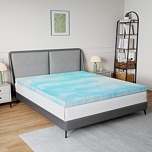 Novilla Cooling Gel Memory Foam Mattress Topper 2 Inch Full Size $34.84+ Free Shipping