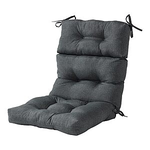 Greendale Home Fashions Outdoor Tufted High-Back Chair Cushions, One-Piece Hinged Seat and Back Design, Reversible with 4 Ties, various colors, from $56.97