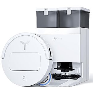 ECOVACS DEEBOT T50 PRO Omni Robot Vacuum and Mop, 3.19” Ultra-Slim, 15,000Pa Suction, ZeroTangle 2.0, White or Black $298.99