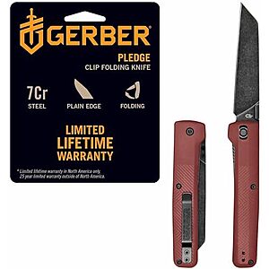 3.7" Folding Blade Gerber Gear Pledge Pocket Knife $12.25