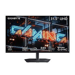GIGABYTE - MO32U24 US - 31.5" QD-OLED Gaming Monitor - UHD 3840x2160-240Hz - 0.03ms $799.99