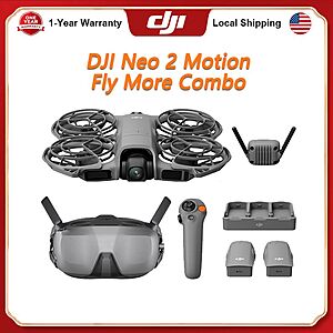 DJI Neo 2 Motion Fly More Combo w/ RC Motion 3 & Goggles N3 4K FPV Beginner Drone 3 Batteries $466 + Free Shipping