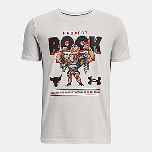 Under Armour Boys' Project Rock Flex T-Shirt (White Clay) $7.12 + Free Shipping $99+