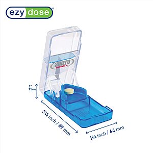 [S&S]Ezy Dose Pill Cutter, Safety Shield, Stainless Steel Blade, Color May Vary  $2.42 + Free S&H w/ Prime or $35+
