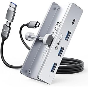 [AC] $14.29* | ORICO 4-Port USB Desk Clamp Hub (1x USB-C, 3x USB-A) at Amazon
