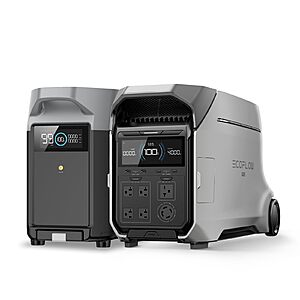 EF ECOFLOW 7696Wh Power Station: DELTA Pro 3 with DELTA Pro Extra Battery $3899