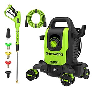 Greenworks 2200 PSI (1.2 GPM Max) Electric Pressure Washer $109.99 + Free Shipping