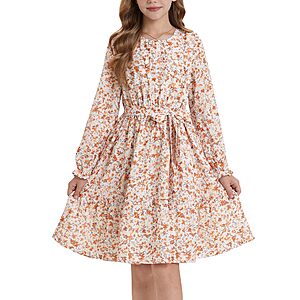 Amazon – GRACE KARIN Girls Floral Long Sleeve Dress - $9.86 w/ Code + Coupon
