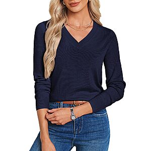 Amazon – GRACE KARIN Women's V-Neck Lightweight Sweater - $11.39 w/ Code