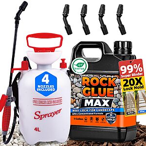 Amazon – JDiction 1-Gallon Rock & Mulch Glue Kit w/ Sprayer - $34.99 w/ Code + Coupon
