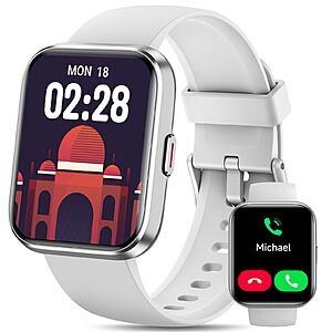 Amazon - Womens Smart Watch for Android/ iPhone, Fitness Tracker Watch for Men Women - $21.99
