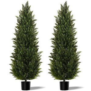 6FT Tall, 2 Sets Vitalismo Artificial Topiary Cedar Trees for Outdoor/Indoor $104.99