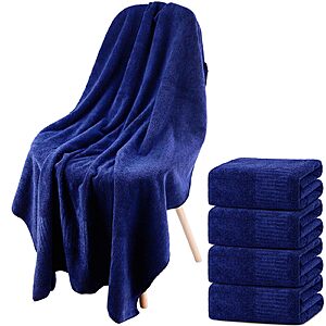 Amazon – SEISSO 4-Pack 63" x 35" Extra-Large Bath Towels - $32.99 w/ Code