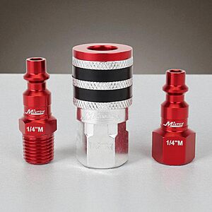 Amazon: Milton Colorfit M-Style Coupler & Plug Kit w/ Rubber Bumpers (3-Piece) $7.02 (Reg $13.43, ~48% Off) + FS w/ Prime