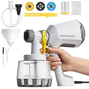 [Prime] InoKraft 1200ml HVLP Paint Sprayer w/ Magnetic Base & 3 Brass Nozzles $29.99 + Free Shipping
