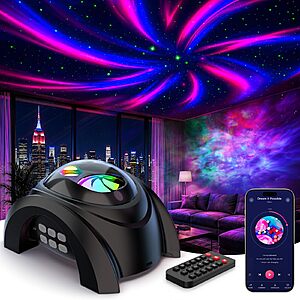 Amazon – Rossetta Dual-Lens Galaxy Star Projector w/ 58 Effects - $14.99 w/ Code