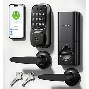 Amazon – WiFi Smart Front Door Lock Set w/ Fingerprint Entry - $39.99 w/ Code