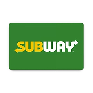 $25 Subway egift card, $20, egifter