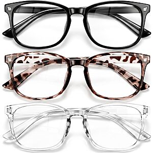 3-Pack Gaoye Blue Light Blocking Glasses for Women (Matte Black/Leopard/Transparent) $6.49 ($2.16 Each) + Free Shipping w/ Prime or on $35+