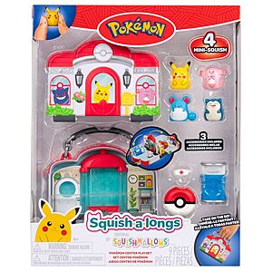 Squish-a-longs 8-Piece Pokémon Center Playset $11.99 + Free Store Pickup at Target or Free Shipping on $35+