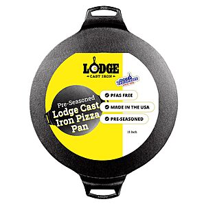 15" Lodge Cast Iron Seasoned Pizza Pan  $31.99 + Free Shipping w/ Prime or on $35+