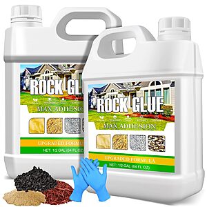 DecorRom Clear-Drying Landscape Glue for Mulch, Gravel & Stones $16.99 + Free Shipping w/ Prime or on $35+