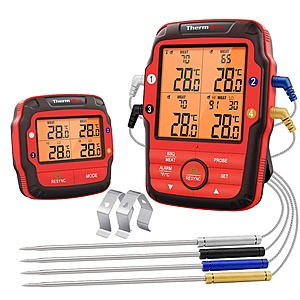 ThermoPro Long Range Wireless Meat Thermometer with 4 Probes TP827BW - $29.99 + Free Shipping