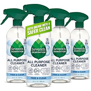 [SnS, AC] $11.52* | 4-Pack 23-Oz Seventh Generation All Purpose Cleaner (Free & Clear) at Amazon