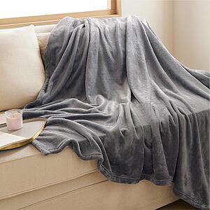 Prime Members: Bedsure GentleSoft Grey Fleece Blanket: Throw $5.99 or Queen $11.99 + Free Shipping