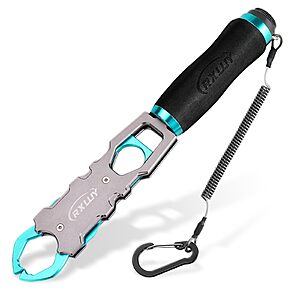 RXLUY 11.5" Fish Lip Gripper with Scale, Max 40lbs Scale, 360° Swivel Non-Slip Handle $19.79