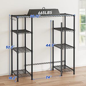 4-Tier REIBII Adjustable Shelf Stand w/ Storage for Mini Fridge (52.2" H, 665-Lb Capacity) $82.19 + Free Shipping