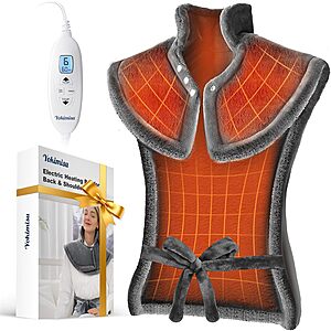 24" x 33" Yokimisu Weighted Wearable Electric Heating Pad for Neck, Shoulders & Back (2 Colors) $19.99 + Free Shipping w/ Prime or on $35+