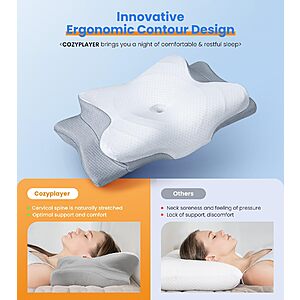 Ultra Pain Relief Cooling Pillow for Neck Support, Adjustable Cervical Pillow Cozy Sleeping, Odorless Ergonomic Contour Memory Foam Pillows $39.98