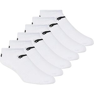 6-Pack Puma Women's Low Cut Runner Socks (White/Black) $5.26 + Free Shipping w/ Prime or on $35+