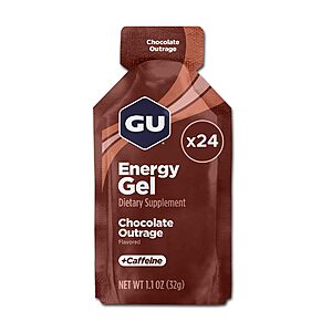 GU Energy Original Sports Nutrition Energy Gel, Chocolate Outrage, 24 Count Box $25.21