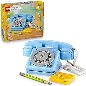$20.99 | 383-Piece LEGO Creator: 3 in 1 - Retro Telephone (31174, 2025) at Amazon